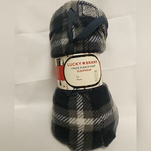 Lucky Brand Blue and Gray Fleece Sleepwear XLarge Unisex